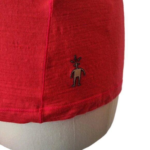 SmartWool Womens Coral Pink 100% Merino Wool Short Sleeve Top Medium AS IS - Picture 3 of 10